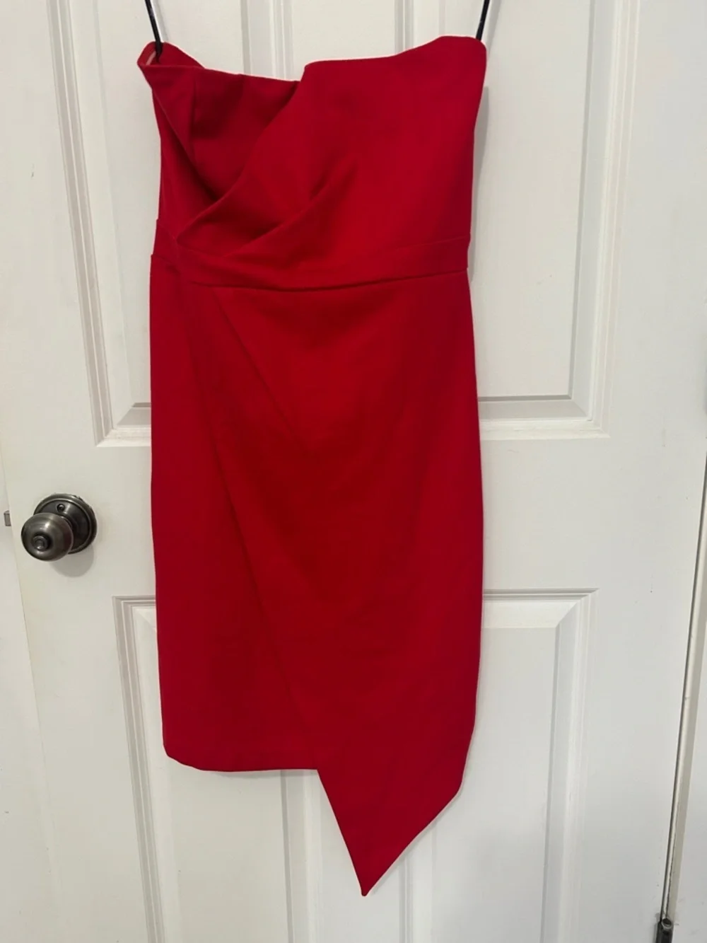Lulu's Queen of the City Strapless Dress Size Medium Red wedding guest dress